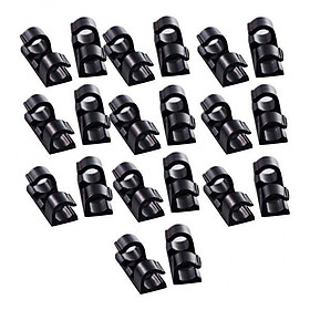 2X Self-adhesive Wire Tie Cable Clamp for Car Dash Camera GPS 20Pcs black