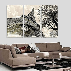 Tranh Sơn Dầu Treo Tường Hình Tháp Eiffel