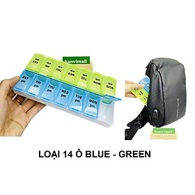 Mua Hộp đựng thuốc chia ngăn bỏ túi tiện lợi 6 ô/ 7 ô/ 14 ô/ 21 ô Hộp đựng thuốc 7 ngày trong tuần nhựa pp siêu bền