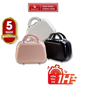 Vali Du Lịch Bamozo 8812 Size 14 Inch Chất Liệu Nhựa ABS Bền Đẹp Bảo Hành 5 Năm - Màu trắng