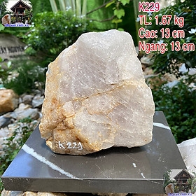 Mua Viên đá thạch anh hồng thô món quà phong thủy ý nghĩa dành tặng người thân  bạn bè  đồng nghiệp - 1.67kg (13x13 cm)