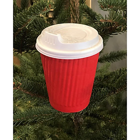 Item R686S0049 - Ly giấy đồ uống nóng gợn sóng màu đỏ 12oz - RRHC 12oz BL RED