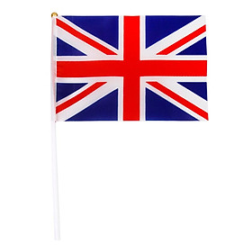 Union Jack Flag England Great Britain British UK Banner with Poles 12Pcs