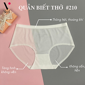 Quần lót nữ cạp cao biết thở  Vicci QV.210 công nghệ Microfiber không đường may, siêu mỏng nhẹ, tàng hình không viền, mặc nhẹ như không, thông hơi thoáng khí, kháng khuẩn khử mùi