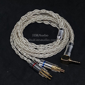 Mua Dây tai nghe đồng mạ bạc OFC 1.2mm tết 8 - Connector Sens HD650 HD600 HD660s HD25 HD580