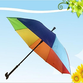 Dù Đi Mưa Kiêm Gậy Chống Cho Người Cao Tuổi Chống Mỏi Chân 2in1 Sombrilla Rainbow Umbrella