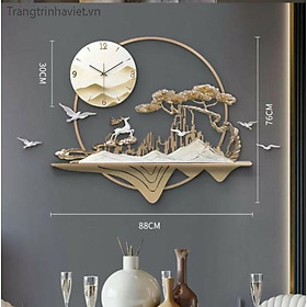 Mua Đồng Hồ Tranh Trang Trí Tranh Phù Điêu Treo Tường Cao Cấp - Lộc Xuân Cát Tường Hàng Loại 1