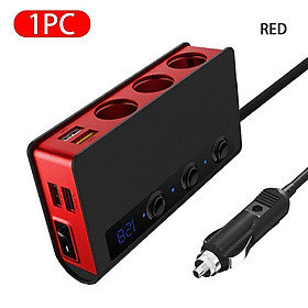 Bộ sạc ô tô đa năng 180W 12V Ổ cắm điện cho xe hơi Ổ cắm điện kép Cổng USB QC 3.0 sạc nhanh