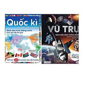 ComBo: Vũ Trụ + Quốc Kì- Dán Hình Thông Minh- Tặng Kèm Poster ( Bộ: 2 cuốn)