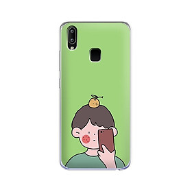 Ốp lưng dẻo cho điện thoại Vivo Y91 - 01120 7898 BOY01 - in hình chibi dễ thương - Hàng Chính Hãng