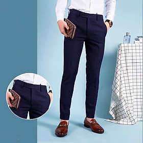 Quần âu nam dáng ôm co giãn nhẹ quần tây nam dáng ôm cao cấp - Xanh than - Size 28