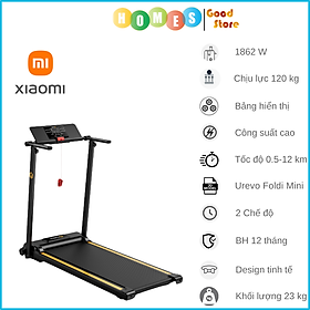 Máy Chạy Bộ XIAOMI Urevo Foldi Mini Siêu Nhẹ, Nâng Dốc Tự Động, Điều Khiển Từ Xa, Độ Ồn Thấp 35dB, Thiết Kế Mỏng Nhỏ Gọn Thảm Chạy Đàn Hồi 5 Lớp, Công Suất 1862 W - Hàng Chính Hãng