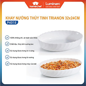 Mua Khay nướng thủy tinh chịu nhiệt Luminarc Cuisine Trianon 32x24 cm - P4018  dùng lò nướng  lò vi sóng | Hàng chính hãng