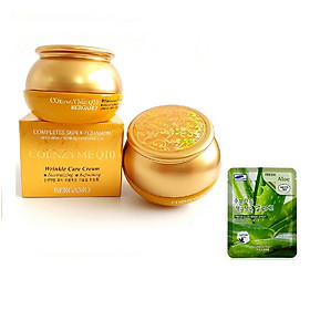Kem BERGAMO COENZYME Q10 Dưỡng Trắng Trẻ Hóa Da 50g KOREA + Tặng Mặt nạ 3W ALOE MASK SHEET