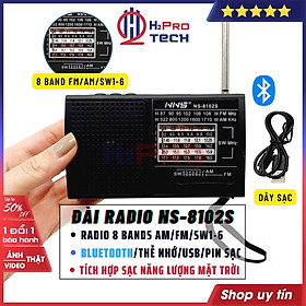 Mua Đài Radio Đa Năng NS-8102S Fm/Am/Sw  Bluetooth/Usb/Thẻ Nhớ  Sạc Năng Lượng Mặt Trời  Đài Nghe Nhạc Cao Cấp-H2Pro Tech