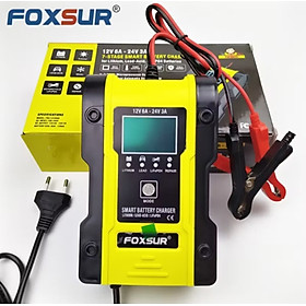 SẠC BÌNH ẮC QUY FOXSUR PIN LITHIUM PIN SẮT ĐIỆN TỬ CAO CẤP 