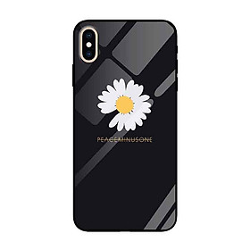 Ốp lưng kính cường lực cho iPhone X /Xs Nền Peace Hoa Cúc - Hàng Chính Hãng