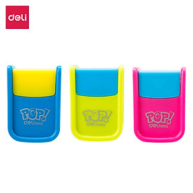 Gọt chì mini Deli - 1 lỗ/2 lỗ - Xanh lá/Hồng/Xanh dương - màu ngẫu nhiên - ER00200/ER00202/ER00300