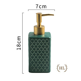 Chai sứ đựng nước rửa tay, sữa tắm, dầu gội, nước sát khuẩn cao cấp phong cách Indochine chất liệu sứ Bắc Âu