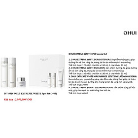 Bộ dưỡng sáng da OHUI Extreme White 3pcs set