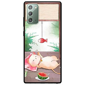 Ốp lưng dành cho Samsung Galaxy Note 20 mẫu Mèo Và Điện Thoại