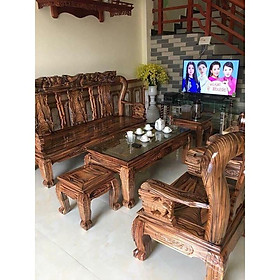 Mua Bàn ghế phòng khách gỗ tràm bông vàng đáng kinh ngạc kiểm hàng trước khi thanh toán