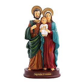 Holy Family Statue Jesus Figurine Craft Sculpture for Home Table Living Room