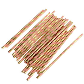 25 Pieces Paper Disposable Drinking Straws Biodegradable Wedding Party Favor