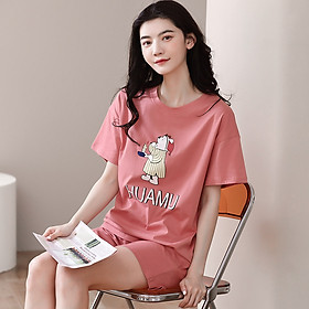 Đồ mặc nhà nữ quần đùi cotton cao cấp 8117