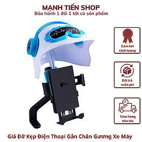 Giá Đỡ Kẹp Điện Thoại Gắn Chân Gương Xe Máy TiMa.lala Kèm Mũ Bảo Hiểm Mini Che NẮNG MƯA Tiện Lợi, Chắc Chắn GRAP Xe Ôm - Hàng chính hãng