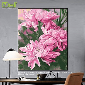 Tranh treo tường tự tô màu số hóa DALI Tranh Hoa Cúc H039