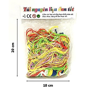Túi nguyên liệu đan tết nhiều loại sợi và màu sắc tươi sáng đồ chơi mầm non thông tư 02