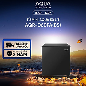 Tủ lạnh Aqua 50 lít AQR-D60FA(BS) - Freeship toàn quốc - Hàng chính hãng - Bảo hành 2 năm