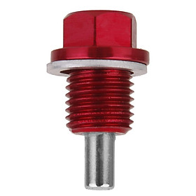 3-5pack M14X1.5 Anodized Magnetic Engine Oil Pan/Transmission Drain Plug Red