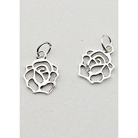 Combo 5 cái charm bạc hình hoa hồng treo - Ngọc Quý Gemstones