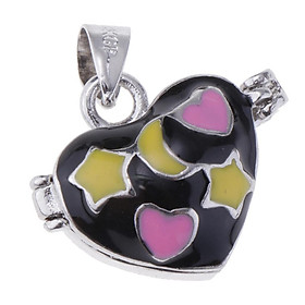 Heart Cremation Jewelry Urn  Pendant No Chain for Pet Hair  with Star
