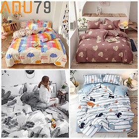 Bộ Ga Giường Và Vỏ Gối Cotton Korea Bedding Đủ Kích Thước Trải Nệm 1m4, 1m6, 1m8 Chưa Gồm Chăn