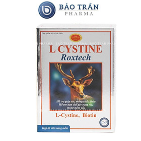 Viên uống L cystine Roxtech giảm rụng tóc, bổ sung L-cystine, biotin, vitamin E làm đẹp tóc, móng da (Hộp 60 viên)