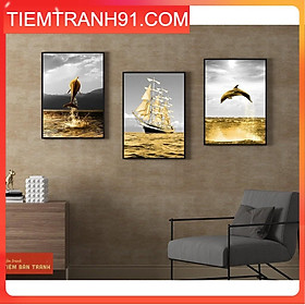 Mua Tranh treo tường - Bộ 3 bức canvas tổng hợp 101   tranh canvas giá rẻ