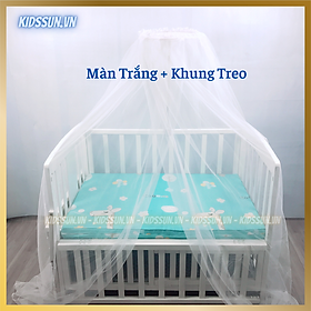 Màn Nôi Cũi KIDSSUN Cho Bé Và Khung Inox Treo Mùng Chất Liệu Dày Dặn Chống Muỗi Cho Nôi Cũi Trẻ Sơ Sinh