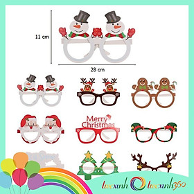 Set 9 mắt kính Noel bằng giấy nhiều mẫu