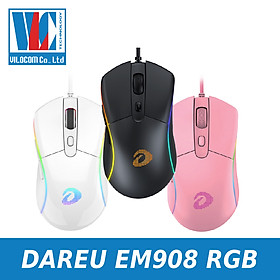 Chuột Gaming DareU Victor EM908 RGB (6000 DPI - 150 IPS) - Hàng Chính Hãng