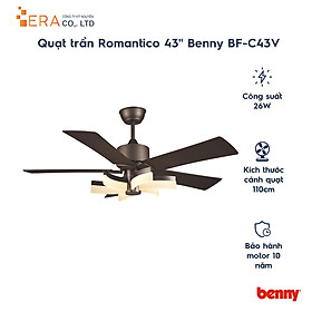 Mua Quạt Trần Điều Khiển Từ Xa Benny BF-C43V (26W) - Made in Thailan - Hàng chính hãng