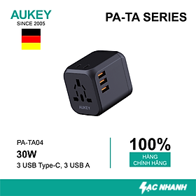 Mua Sạc đa năng nhiều cổng Aukey PA-TA04 PD30W màu đen - Hàng chính hãng