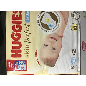 Sỉ- Tã dán Huggies S80 Skin perfect - Tặng thêm 2 miếng - Nâng cấp từ tràm trà tự nhiên ngừa hăm - Cho bé từ 4-8kg - Tã dán trẻ em Huggies