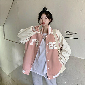 (Giảm mạnh) Áo khoác bomber chất da lộn cao cấp form rộng kiểu bóng chày unisex nam nữ thời trang ullzang phong cách Hàn