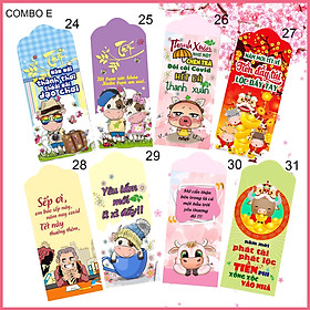 Xấp 10 Bao Lì Xì Cao Cấp 2021 - (nhiều mẫu mã lựa chọn) Chúc Năm Mới Tết Tân Sửu 2021 Trọn Vẹn Yêu Thương, Phát Tài Phát Lộc, Sức Khỏe Dồi Dào, Vạn Sự Bình An