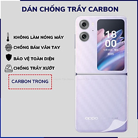 Mua miếng dán find n2 flip carbon trong và đen chống trầy xướt chống bám vân tay phụ kiện điện thoại huỳnh tân store