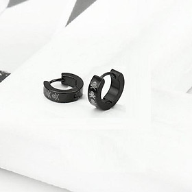 Bộ 2 bông tai nam titant hình 3 đầu lâu