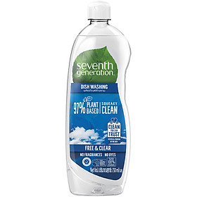 Nước Rửa Chén Gốc Thực Vật Seventh Generation Free & Clear Không Mùi 750Ml